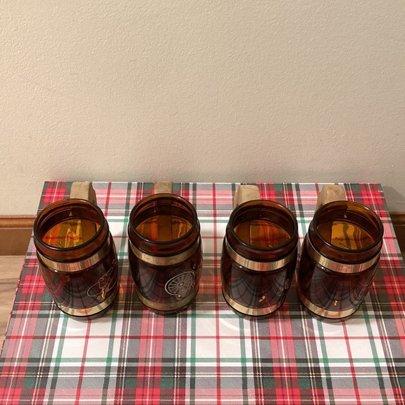 Vintage western Siesta Ware Amber glasses set of 4 - Picture 11 of 12